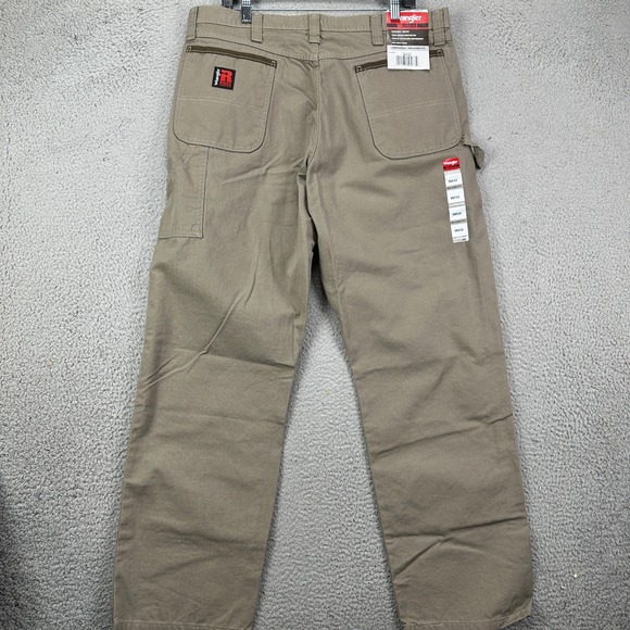 Wrangler Other - NEW Wrangler Riggs Workwear Mens 38X32 Pants Carpenter Tan Relaxed Fit Jeans